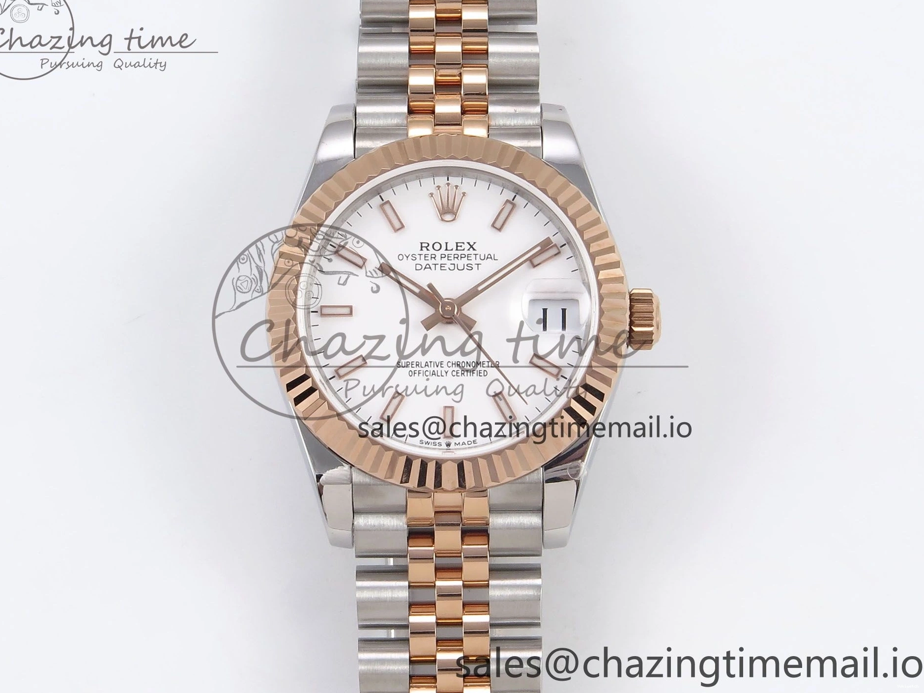 SS Bracelet Edition Dial White Best GMF 31 on RG 278271 DateJust Steel 1:1 A2824 Jubilee Stick 904L 1221